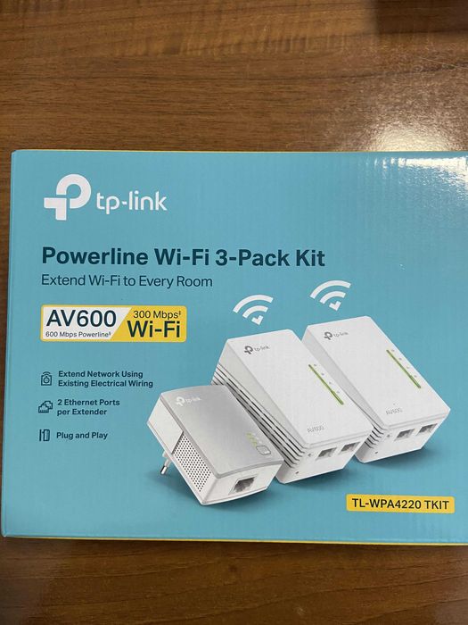 Tp-Link Powerline Wi-Fi 3-Pack Kit Extensor Wi-Fi AV600