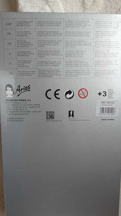 Hiszpańska Lalka bobas Arias