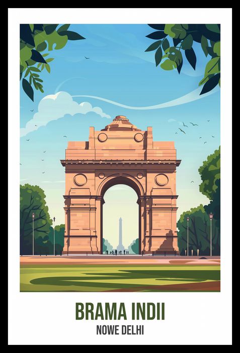 Plakat 30x45cm Brama Indii