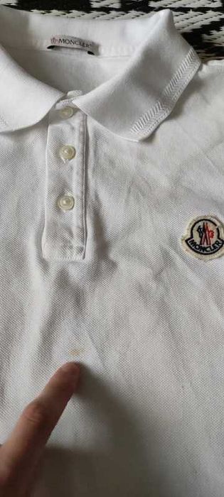 Moncler polo tshirt white