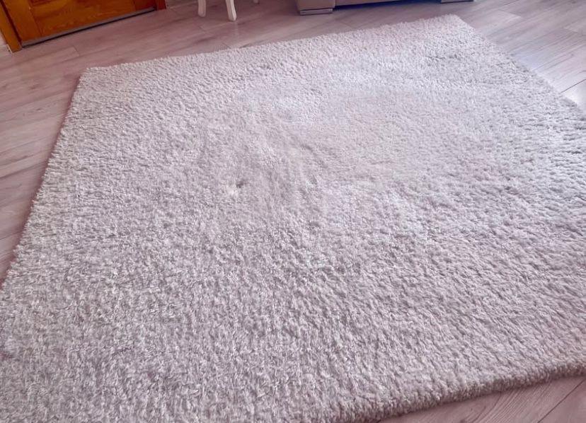 Dywan shaggy 200x200 cm – gruby, miękki, jasny