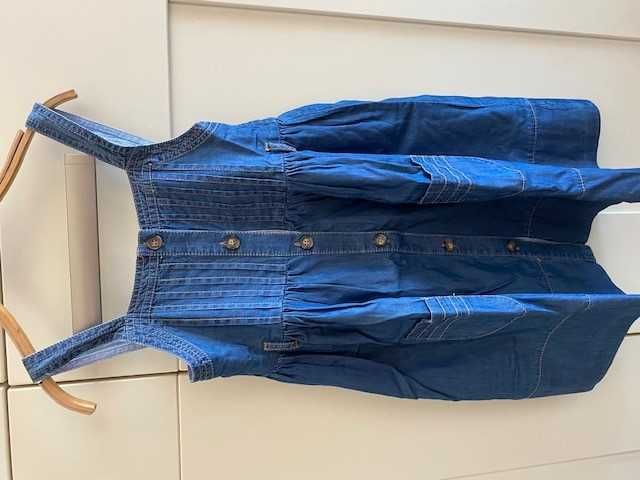 Vestido de ganga para menina (7-8 anos)