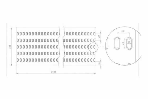 Перфорированный лист металла оцинкованный, перфорация металлическая