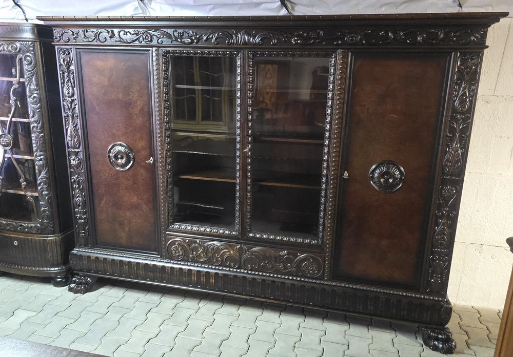 Biblioteka + biurko Antyk Neorenesans Lwie Łapy Gabinet