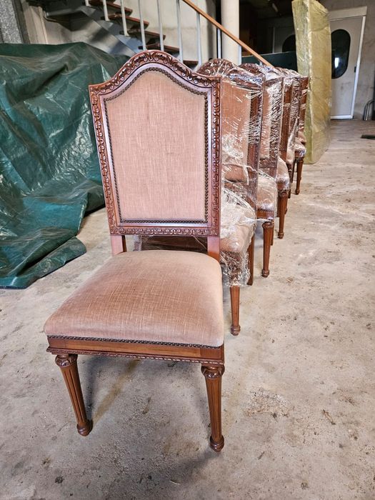 Conjunto de cadeiras de madeira antigas (8)