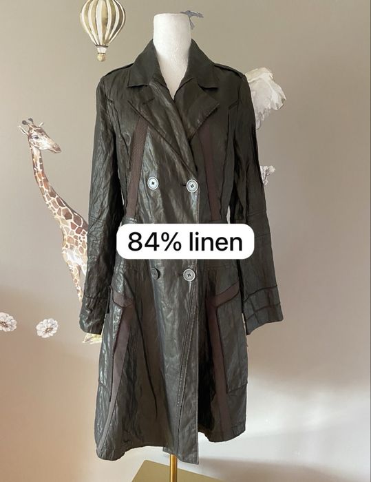 Lniany trench / płaszcz marki YELL