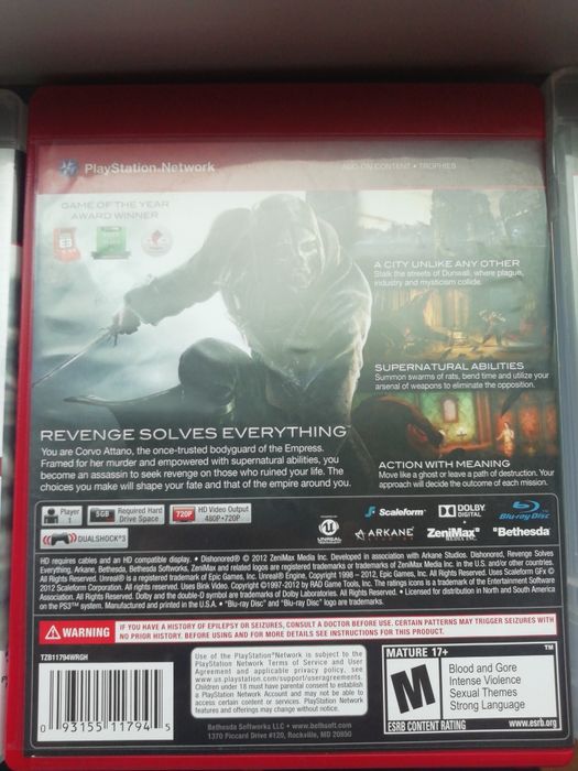 Tomb Raider, Dishonored, Splinter Cell Blacklist e Just Cause 2  PS3