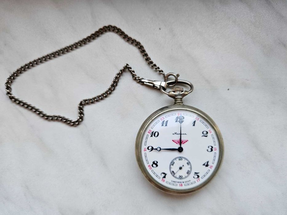 Кишеньковий годинник «Молния Паровоз» Часы карманные антиквариат