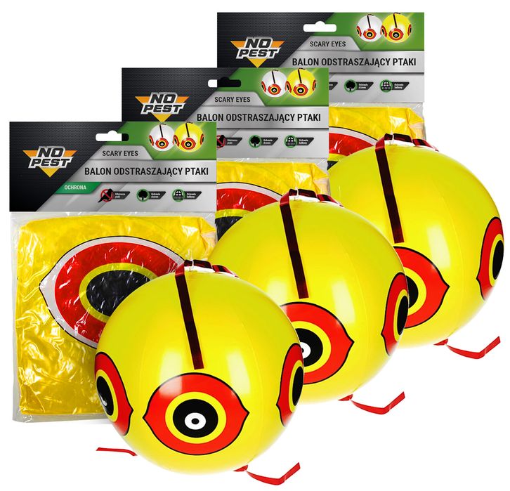 Odstraszacz ptaków. Balon odstraszający gołębie, szpaki No Pest® 3x