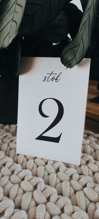 Numery na stół/ Wesele/ Ecru