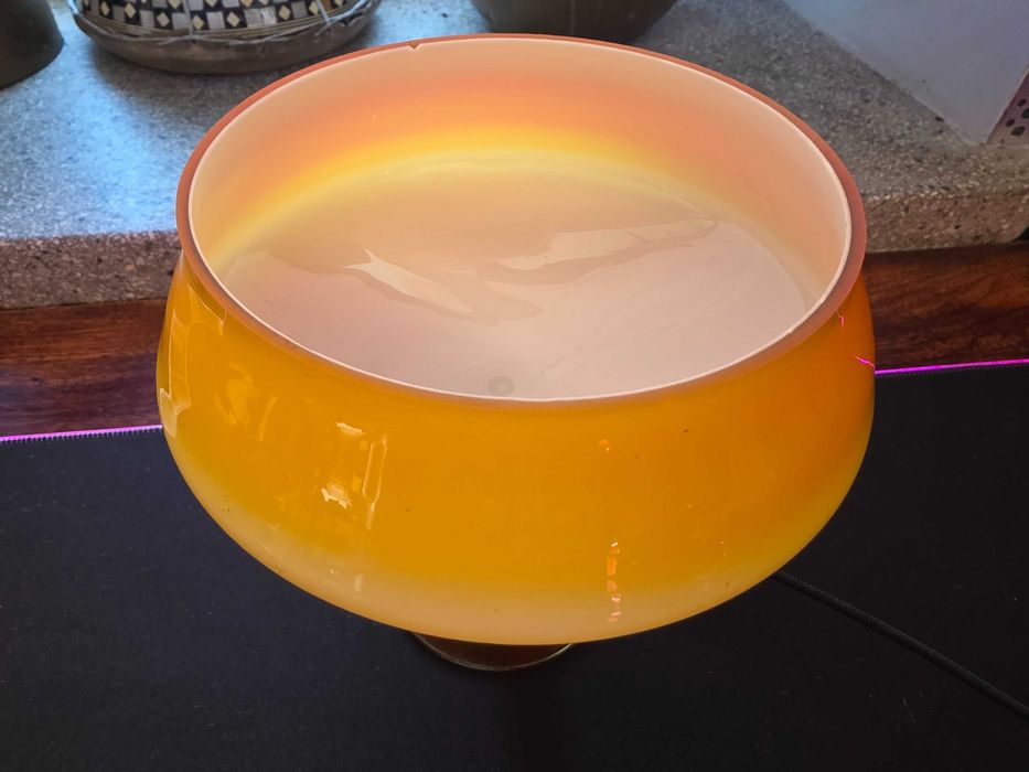 Patera polskie szkło artystyczne z lat 60-tych 17x13,5x9