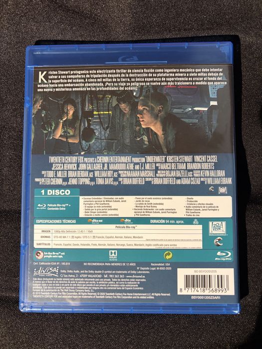 Underwater Blu ray