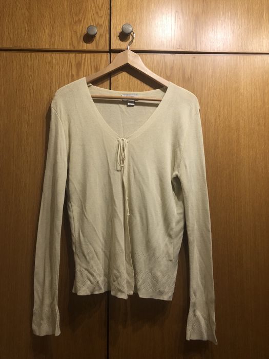 Casaco linho/ malha branco Novo