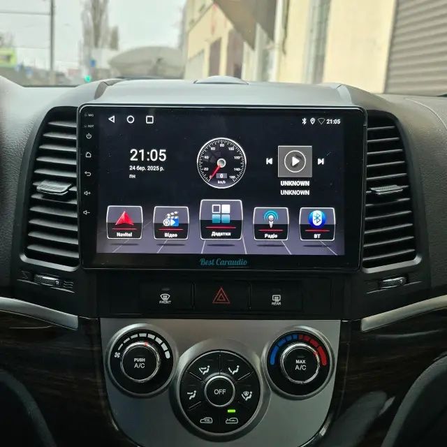 Магнітола 2/32CarPlay швидкий процесор Hyndai Santa FE CантаФЕ 2005-12