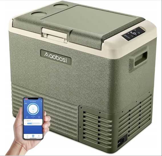 Lodówka Kompresorowa AAOBOSI CL50 50L Zamrażarka 12V 24V APP kempingowa turystyczna 317n1