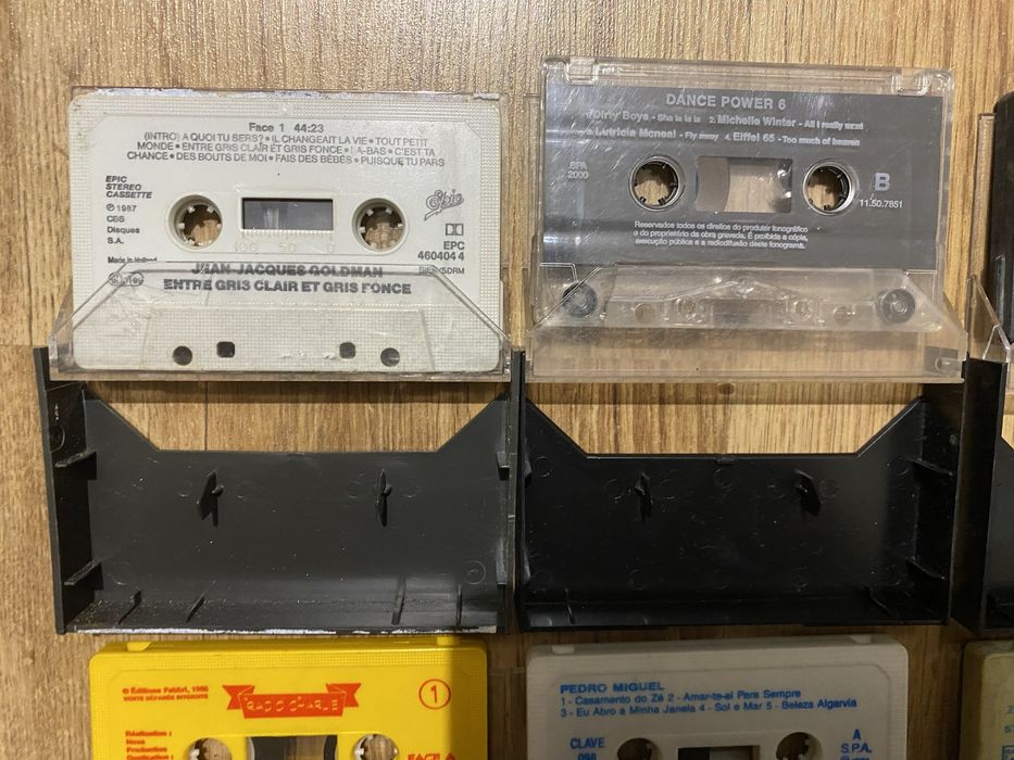 Lote de 53 cassetes originais música portuguesa e outras