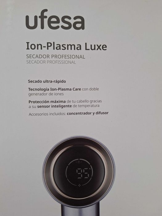 Secador UFESA Ion-Plasma Luxe (como novo, com garantia)