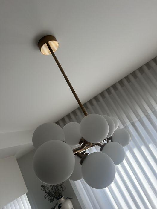 Candeeiro suspenso dourado