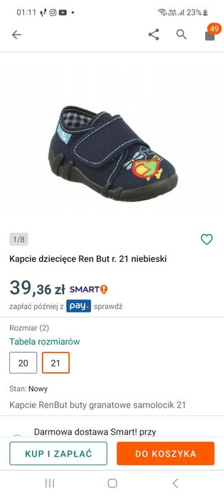 Kapcie/buciki REN BUT certyfikat Zdrowa Stopa