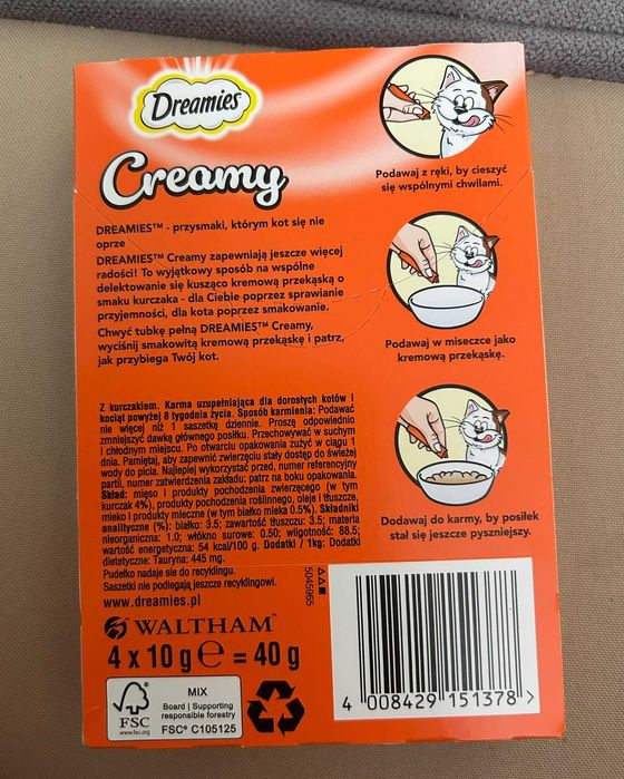 Dreamies - smaczki dla kota lub jeża