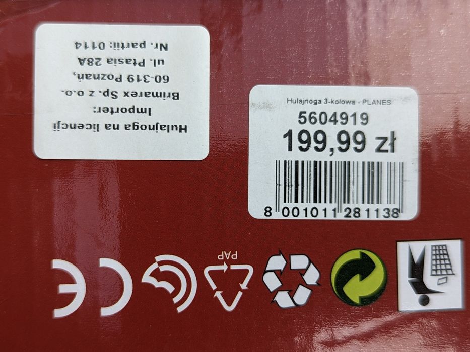 Hulajnoga 3-kołowa Disney Samoloty