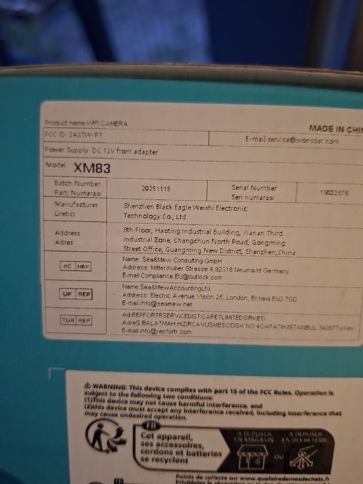 Kamera WiFi xm83