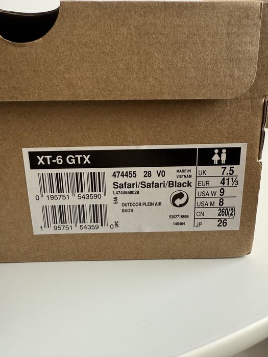 Кросівки кроссовки Salomon XT-6 GTX 41p