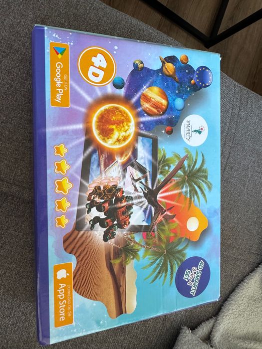 4D Smarty 3 in 1 set Interaktywne karty roboty, dinozaury