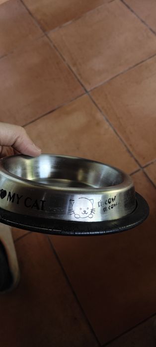 Comedouro gato Inox