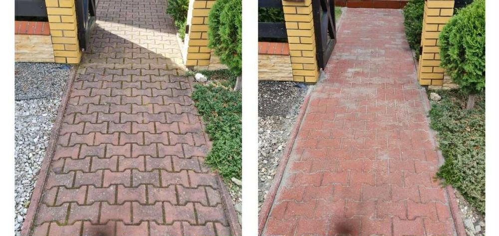 Profesjonalne mycie kostki brukowej elewacji dachów ogrodzeń tarasów