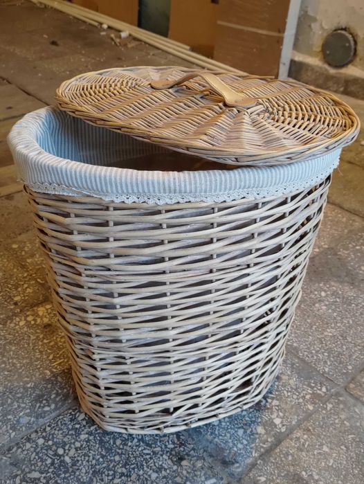 Kosz na pranie wiklinowy