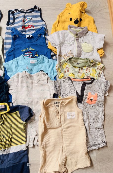 15 szt. Rampersy dla chlopca r.62