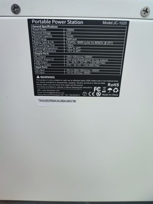 Зарядна станція  2000w 1000w lifepo4