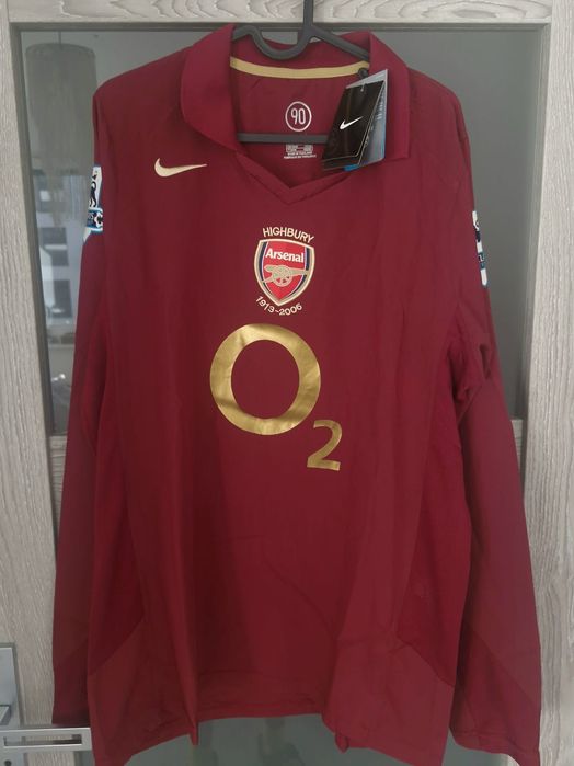 Koszulka longsleeve Retro Arsenal Henry 14 bordowa