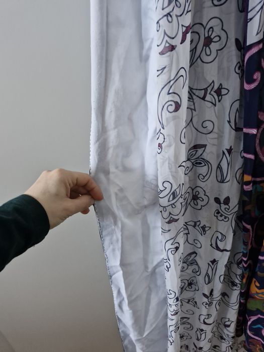 Chusta Szal obrus Astona biała fioletowa