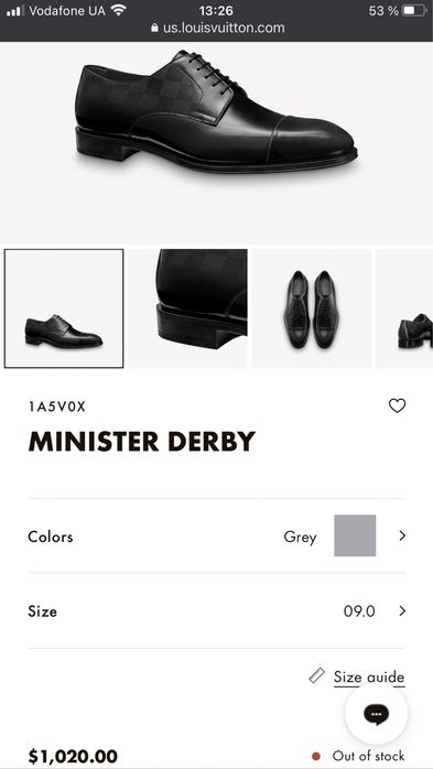 Оригинальные туфли Louis Vuitton Derby