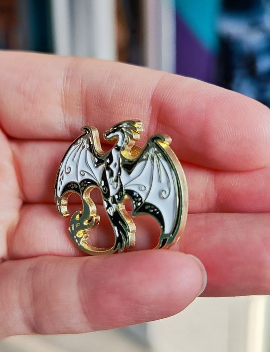 Smok/ Dragon - pin metalowy przypinka broszka
