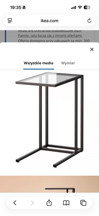 Stolik na laptopa ikeya