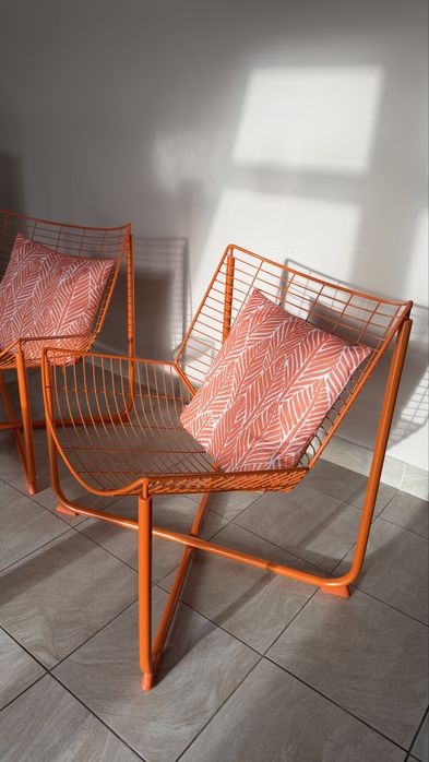 Metalowe krzesła IKEA + poduszki gratis