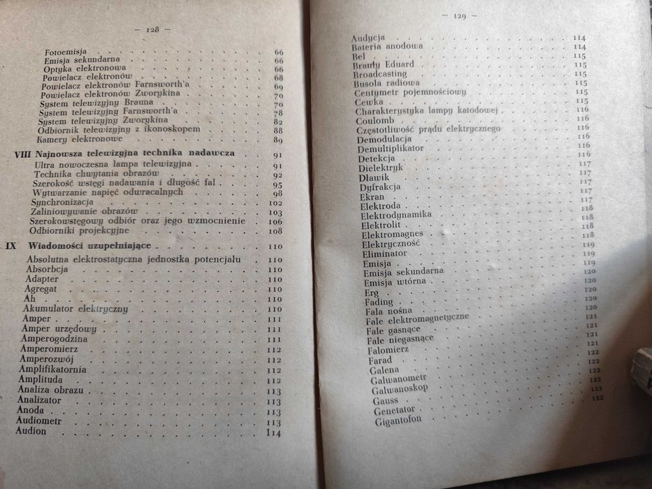 książka Radio - Telewizja F.J.Gajewski 1946 rok