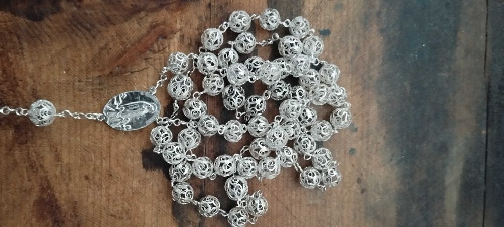 Terço antigo bolas de Viana perfeito estado