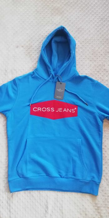 Bluza Cross Jeans nowa r. L z kapturem Bright Blue