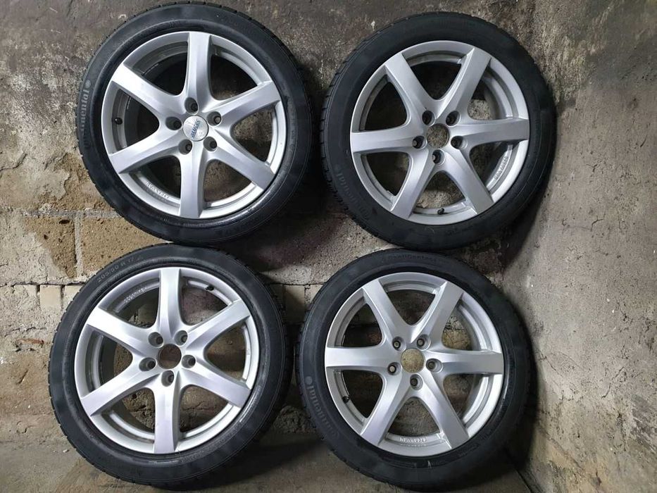 Felgi Alutec R17 5x112 opony zima 205/50R17 6,5mm Audi VW Seat Skoda