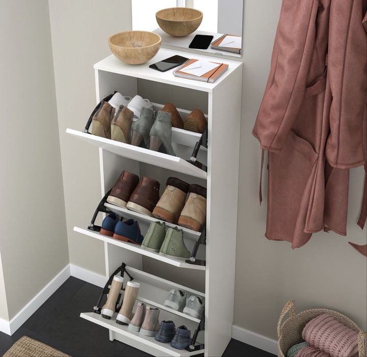 Sapateira branca ikea