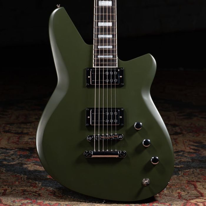 Guitarra Elétrica Pro Reverend Army Green modelo de assinatura - pro