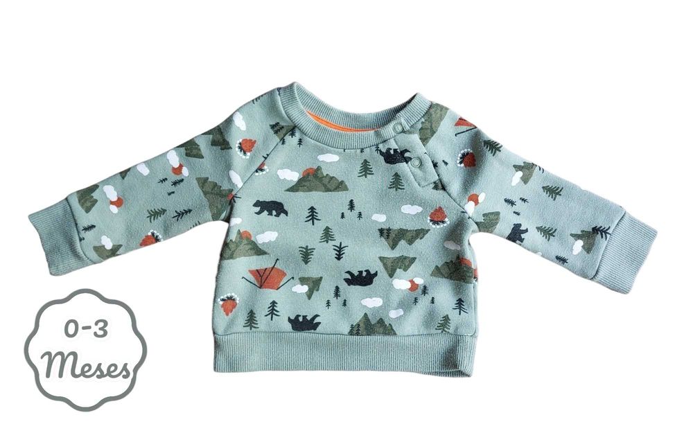 Conjunto Camisola + Calças Caqui Primark 0-3 meses