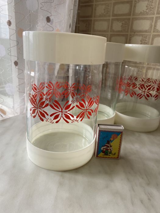 Скляні баночки для сипучих продуктів, набір