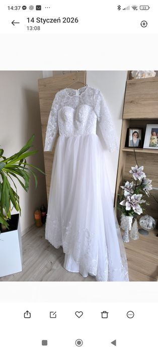 Przepiękna suknia ślubna M/L