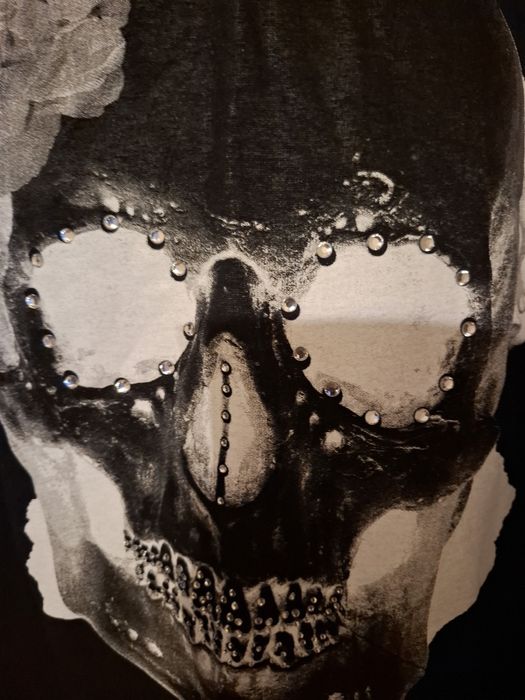 Nowy tshirt z czachą boohoo Man XXL flora skull