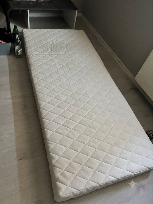 Łóżko metalowe 90x200 + materac DREAMZONE + stelaż Breckle (Stan bardzo dobry)